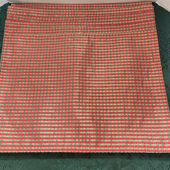 Set of 12 Red & Green Plaid Christmas Placemats - Picture 1 of 4